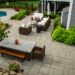 10x12 Outdoor Concrete Paver Patio with Artificial Grass