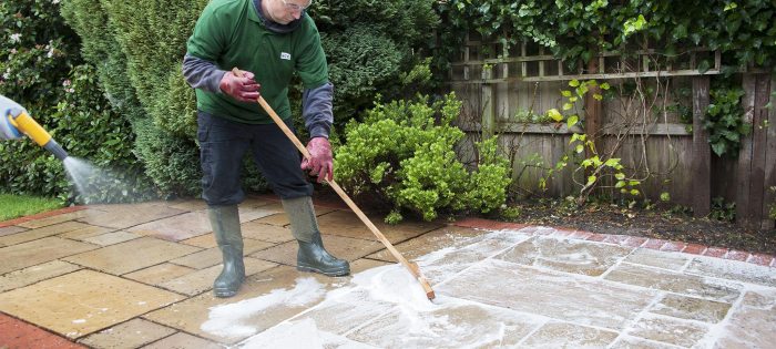 Patio Paving Stone Cleaning Services from CR Services