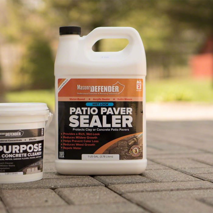 Low Gloss Patio Paver Sealer - Masonry Defender
