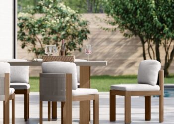 West Elm Porto Outdoor Swivel Dining Chair - AptDeco
