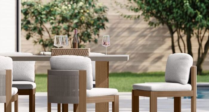 West Elm Porto Outdoor Swivel Dining Chair - AptDeco